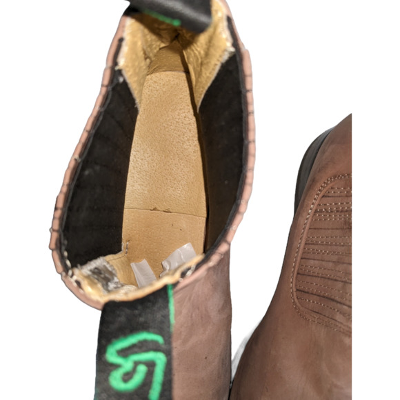 La Barca Nubuck Leather Ankle Boots Pull On Tan sz 27/10 - Picture 9 of 10